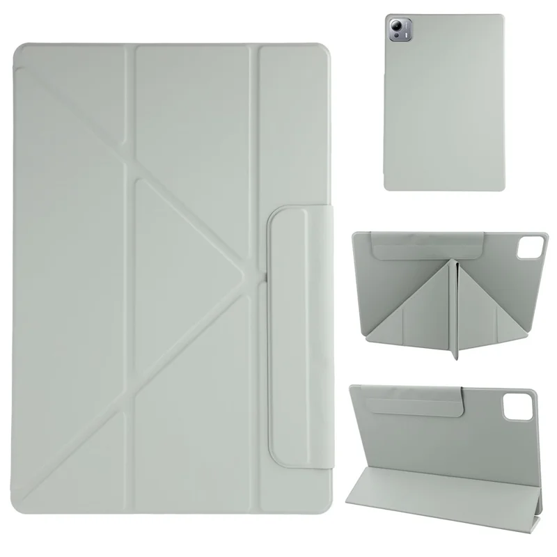 Capa para Xiaomi Pad 7 Ultra em PC + Couro PU com Suporte Origami Magnético - Cinza
