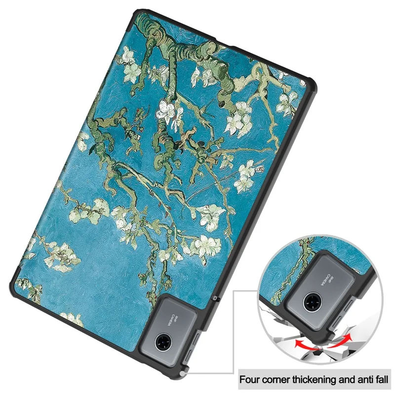 For Lenovo Idea Tab Tablet  /  Xiaoxin Pad 11 2025 Case Pattern Print Leather Stand Tablet Cover - Apricot