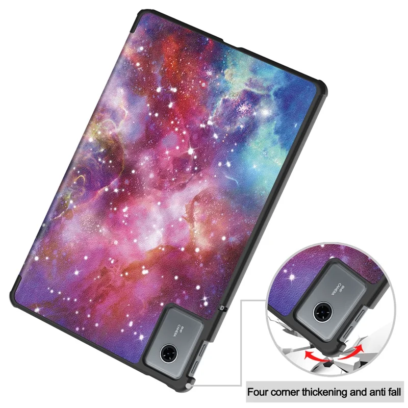 For Lenovo Tab K11 Gen 2 / Idea Tab / Xiaoxin Pad 11 2025 Case Pattern Print Leather Stand Tablet Cover - Galaxy