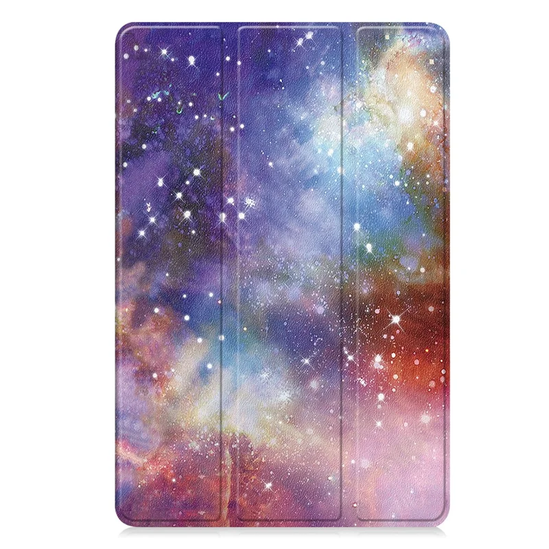 For Lenovo Tab K11 Gen 2 / Idea Tab / Xiaoxin Pad 11 2025 Case Pattern Print Leather Stand Tablet Cover - Galaxy