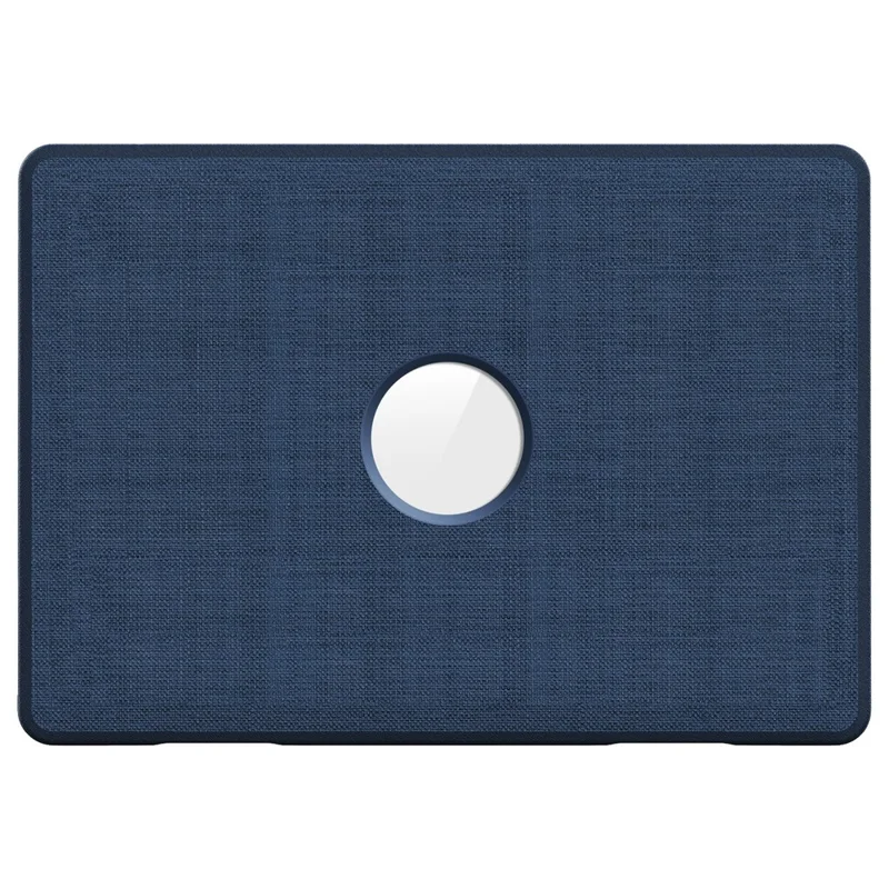 Capa para MacBook Air 13 polegadas (2020) / (2018) (A2337 M1 A2179 A1932) com Visualização de Logo / Suporte Dobrável - Capa Protetora PC TPU à Prova de Choque - Azul Marinho
