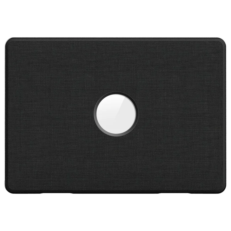 Cover per MacBook Air 13 pollici (2020) / (2018) (A2337 M1 A2179 A1932) con Vista Logo / Supporto Pieghevole - PC TPU Tessuto Cover Antiurto - Nero