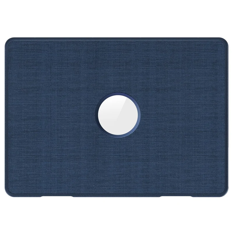 Laptop-Hülle für MacBook Air 13 Zoll (2025) / (2024) / (2022) M2 A2681 / M3 A3113 / M4 A324 PC TPU-Tuch stoßfeste Abdeckung mit Logo-Ansicht / Ständer - Marineblau