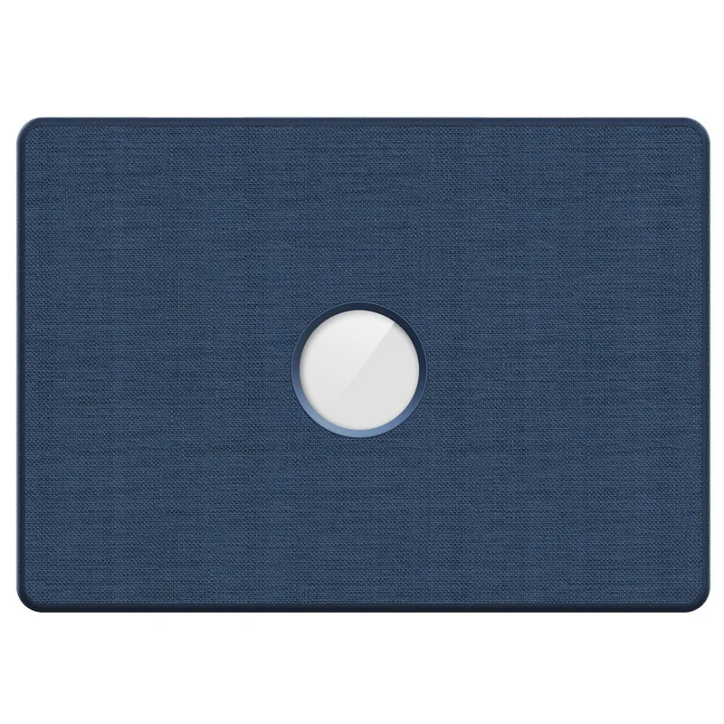 Capa para MacBook Pro de 14 polegadas (2024) / (2023) / (2021) A2442 / A2779 / A2918 A2992 / A3112 A3185 A3401 com Suporte e Visualização de Logo - Azul Marinho