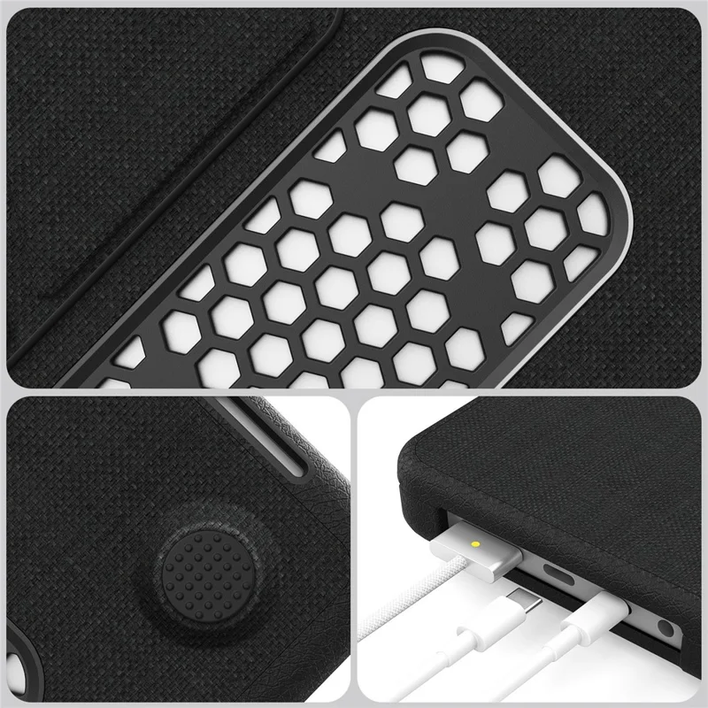 Laptop Case for MacBook Pro 14 inch (2024) / (2023) / (2021) A2442 / A2779 / A2918 A2992  / A3112 A3185 A3401 Kickstand Cover with Logo View - Black