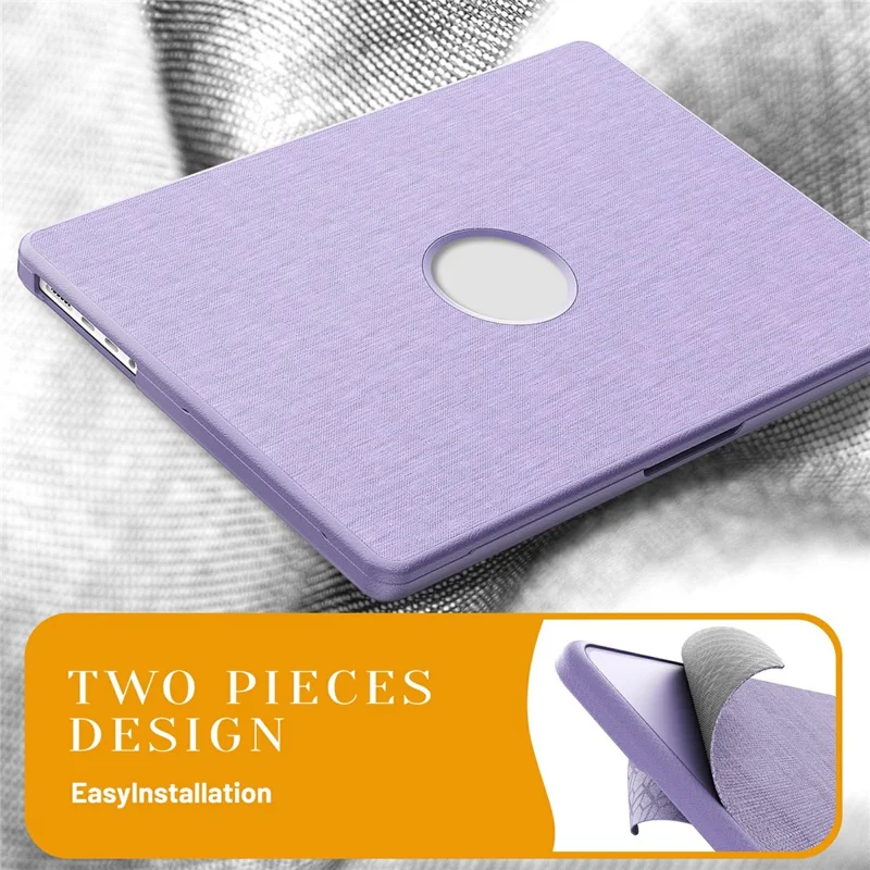 Laptop Case for MacBook Pro 14 inch (2024) / (2023) / (2021) A2442 / A2779 / A2918 A2992  / A3112 A3185 A3401 Kickstand Cover with Logo View - Purple