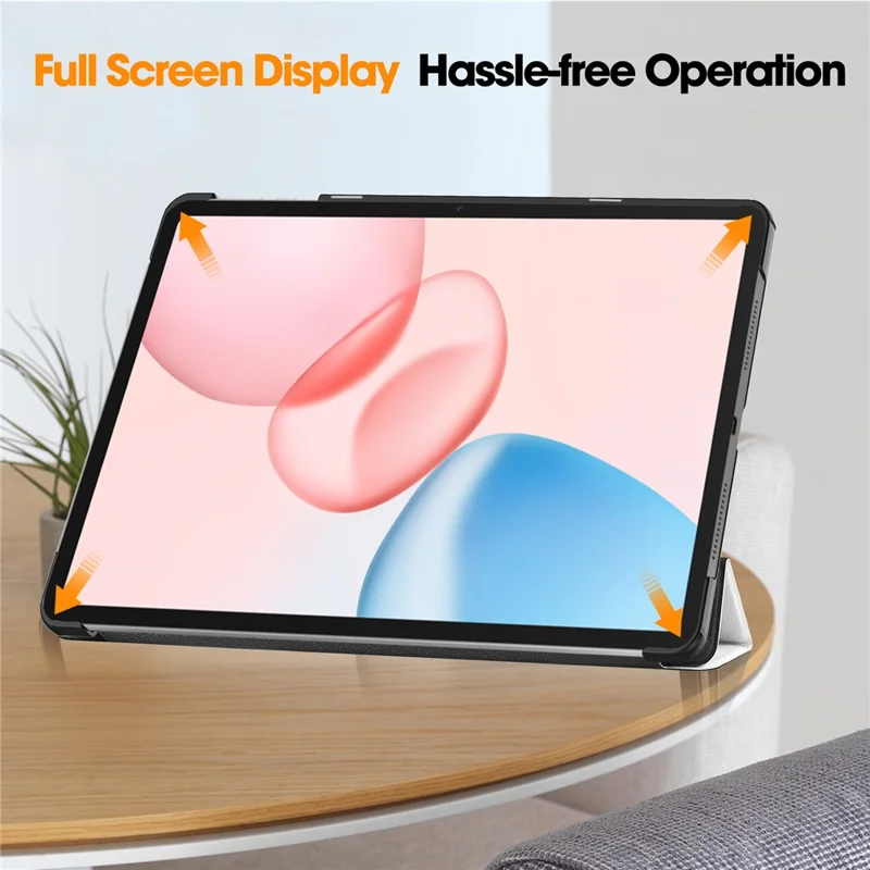 Étui pour tablette Honor Pad 10 avec motif imprimé et support en cuir - Chat