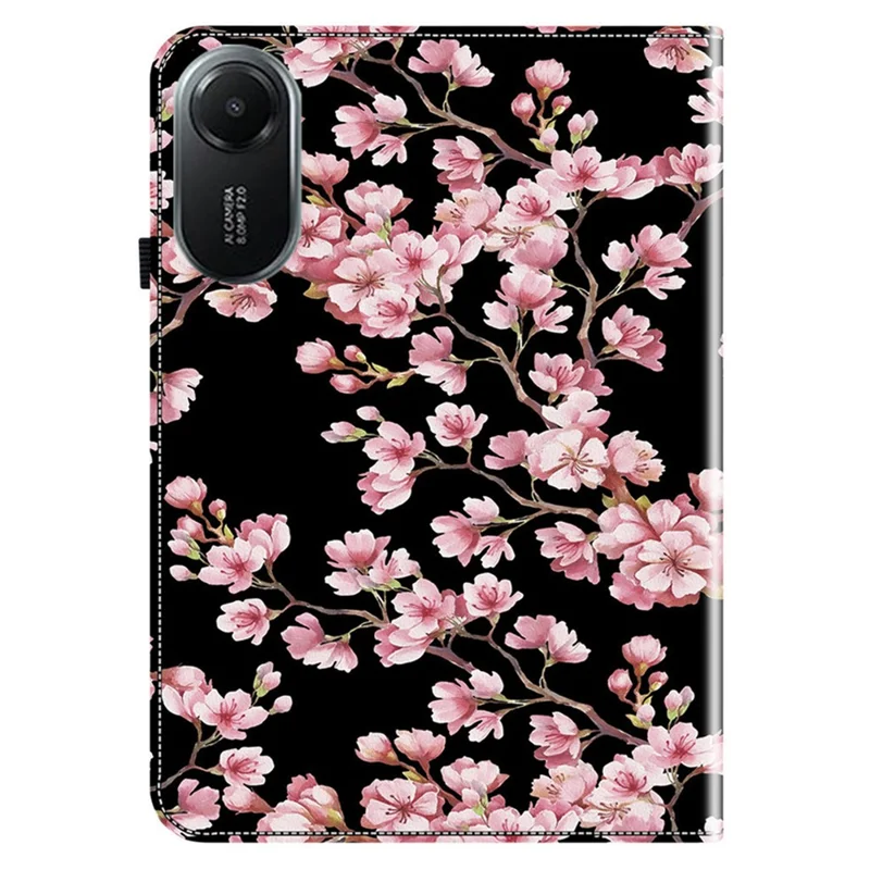 Funda de Cuero para Xiaomi Redmi Pad 2 con Patrón Estampado, Soporte y Ranuras para Tarjetas - Flor de Ciruelo