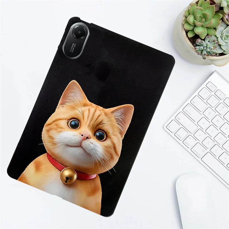 For Xiaomi Redmi Pad 2 Case Pattern Printing Slim TPU Tablet Protective Cover - Shorthair Cat