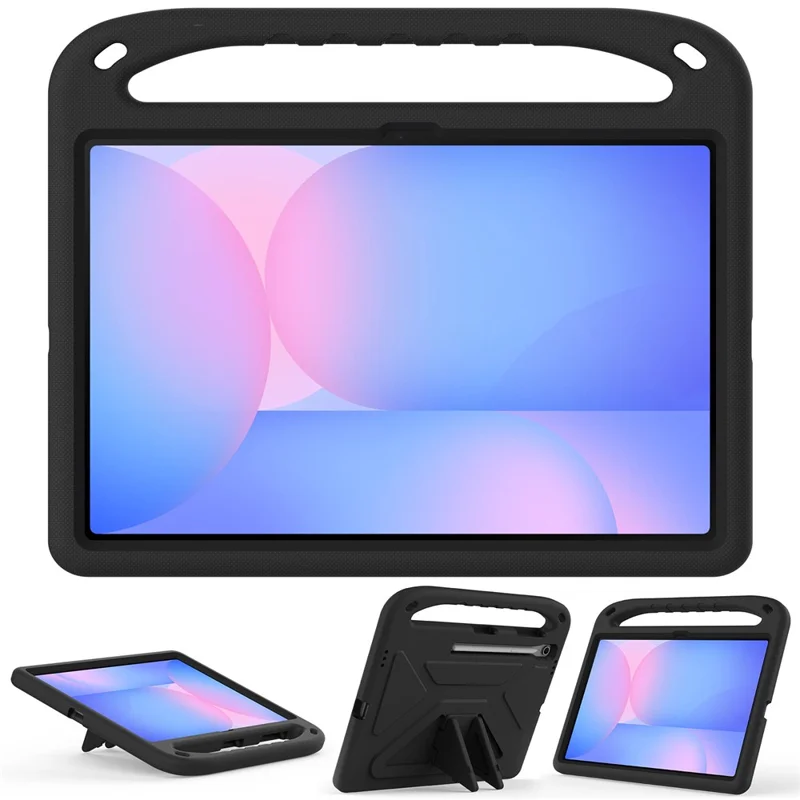 Für Samsung Galaxy Tab S10 FE+ Hülle mit Handgriff Ständer Tablet EVA Schutzhülle - Schwarz