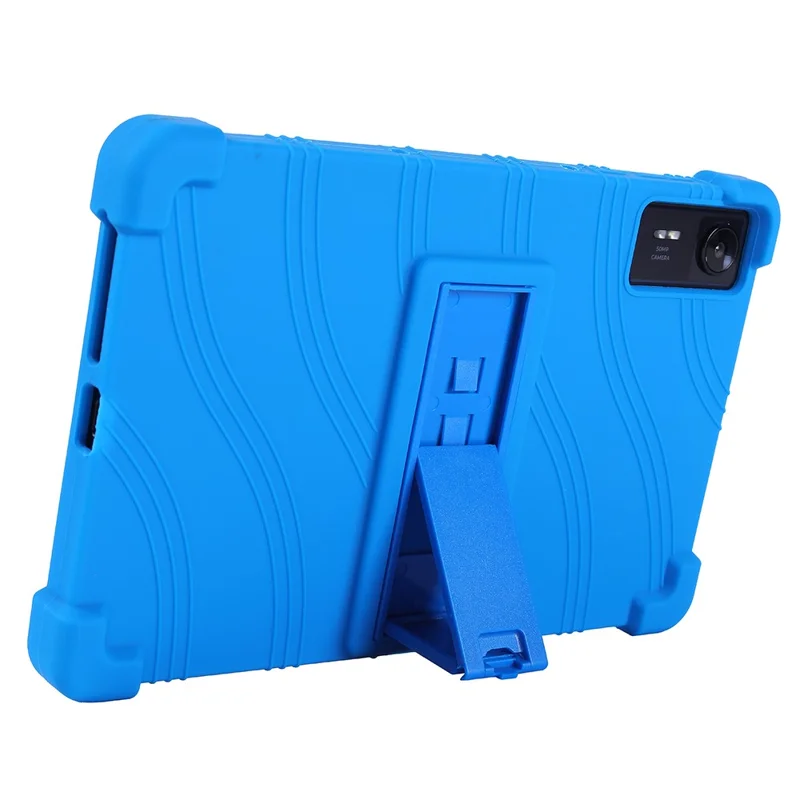 Funda de Silicona para Lenovo Legion Y700 (2025) con Soporte Integrado, Cubierta Protectora Resistente - Azul Oscuro