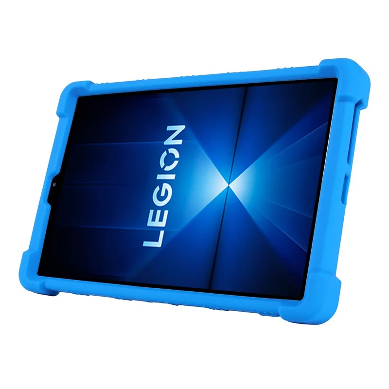 Funda de Silicona para Lenovo Legion Y700 (2025) con Soporte Integrado, Cubierta Protectora Resistente - Azul Oscuro