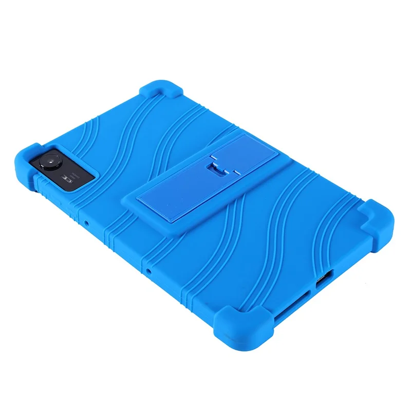 Funda de Silicona para Lenovo Legion Y700 (2025) con Soporte Integrado, Cubierta Protectora Resistente - Azul Oscuro