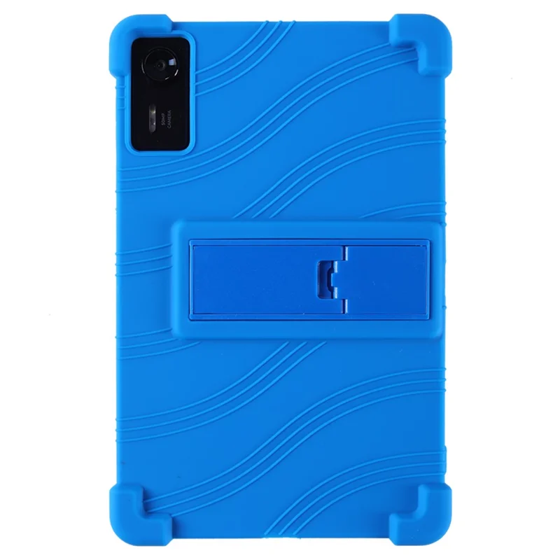 Funda de Silicona para Lenovo Legion Y700 (2025) con Soporte Integrado, Cubierta Protectora Resistente - Azul Oscuro