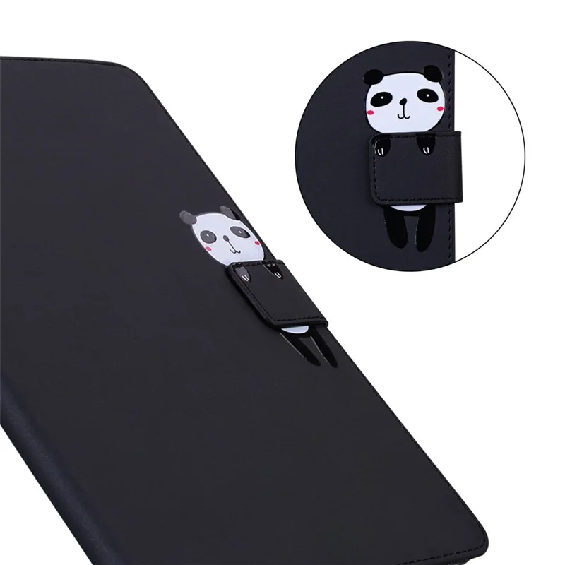 For Xiaomi Pad 7 / 7 Pro Case Tablet Stand Leather Cover Card Slots Animal Pattern - Black