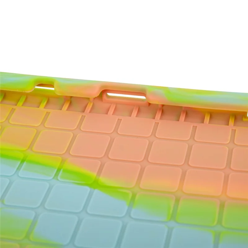 For iPad (2025) / 10.9 (2022) Case PC Kickstand Silicone Heat-Dissipating Protective Cover - Colorful Green