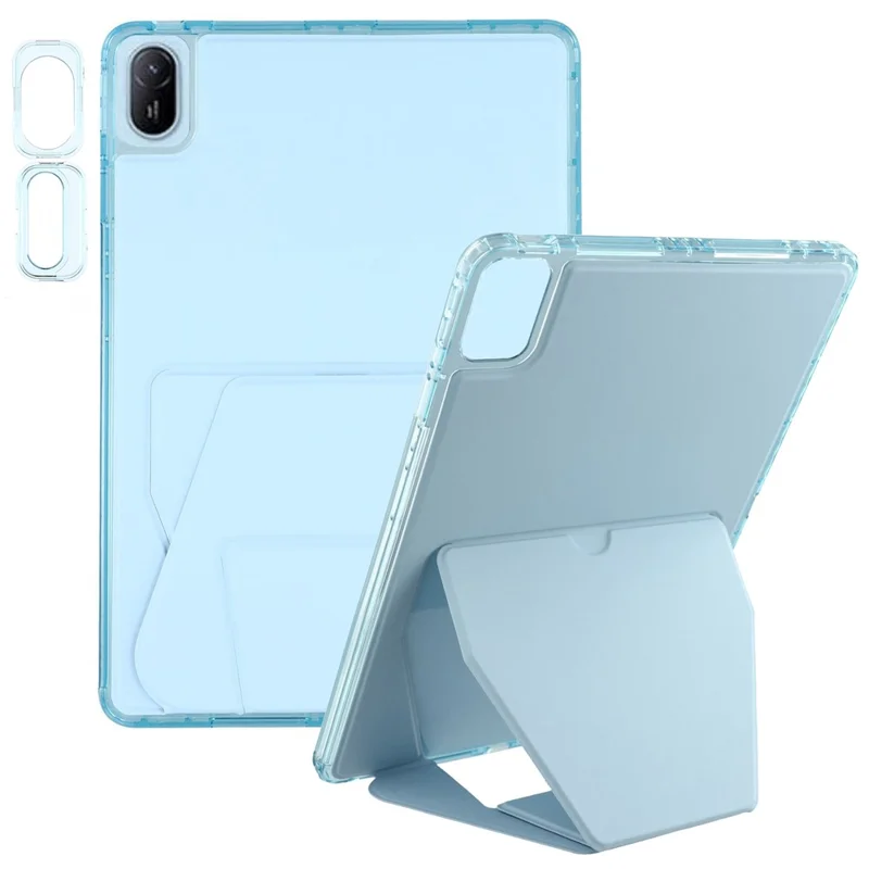 Tablet Case For Huawei MatePad SE 11 / MatePad 11 (2023) / (2021) TPU PU Leather Kickstand Cover with Lens Frames - Blue