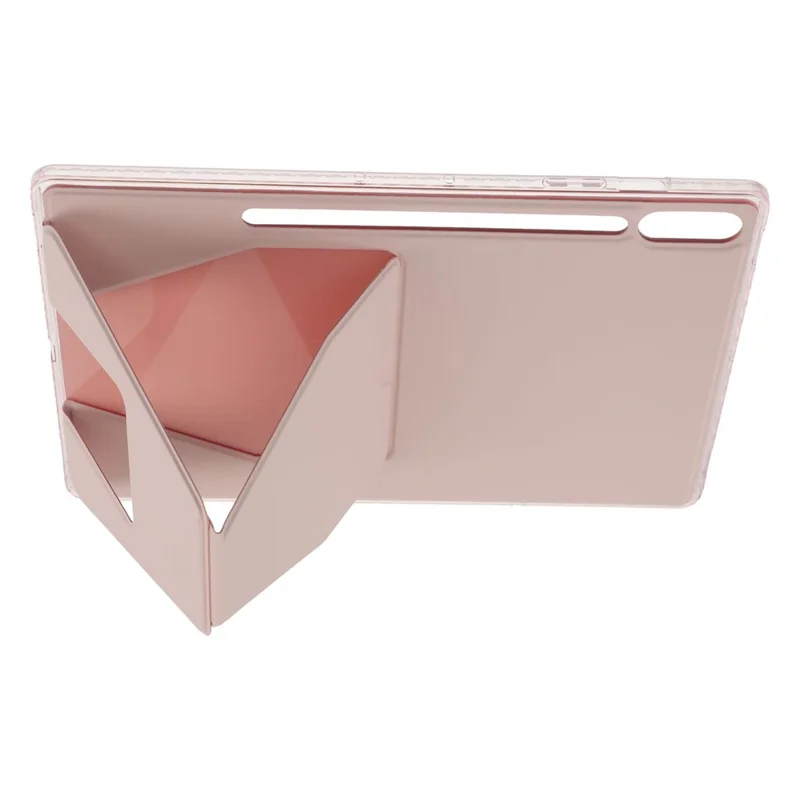 Étui pour tablette Samsung Galaxy Tab S10+ / S9 FE+ / S9+ en cuir PU TPU avec support - Rose