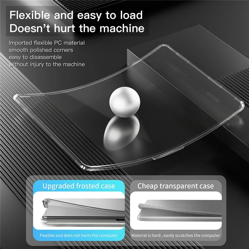 Étui pour ordinateur portable en PC TPU transparent pour MacBook Pro 14 pouces (2024) M4 A3112 A3185 A3401 / (2023) A2779 M2 A2918 A2992 M3 / (2021) A2442 M1