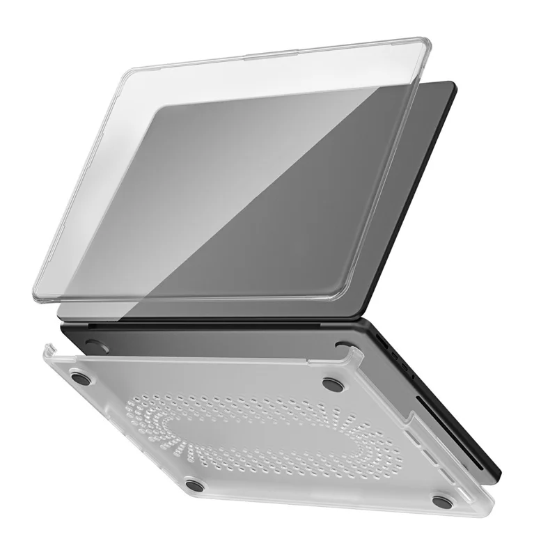 Étui pour ordinateur portable en PC TPU transparent pour MacBook Pro 14 pouces (2024) M4 A3112 A3185 A3401 / (2023) A2779 M2 A2918 A2992 M3 / (2021) A2442 M1
