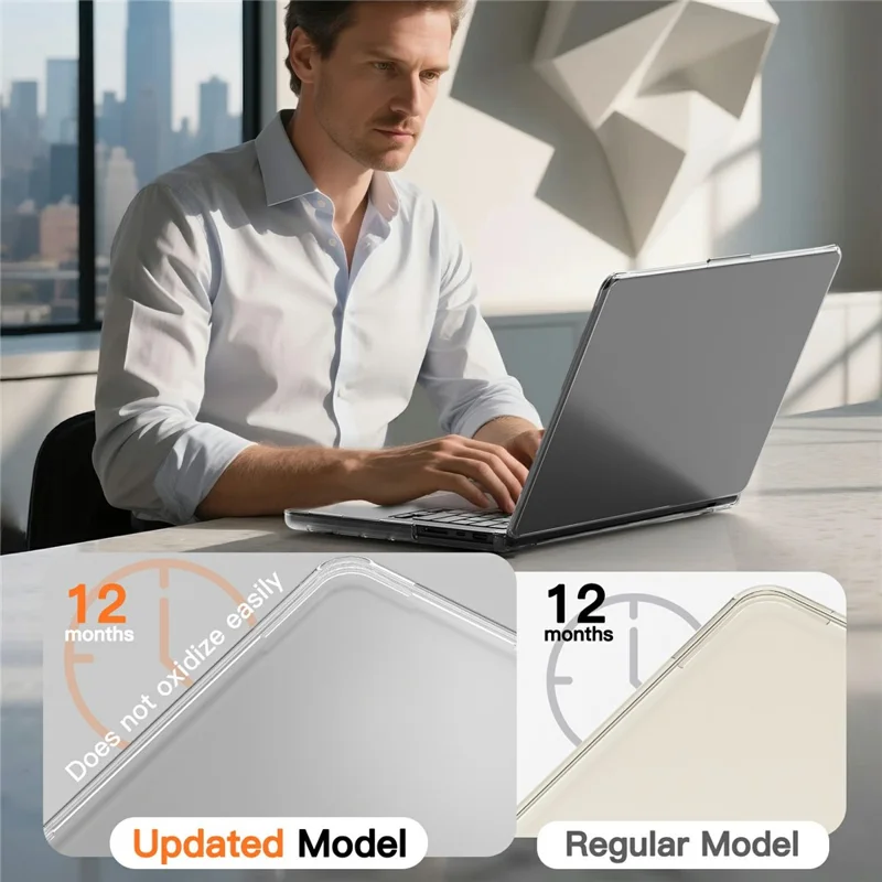 Étui pour ordinateur portable en PC TPU transparent pour MacBook Pro 14 pouces (2024) M4 A3112 A3185 A3401 / (2023) A2779 M2 A2918 A2992 M3 / (2021) A2442 M1