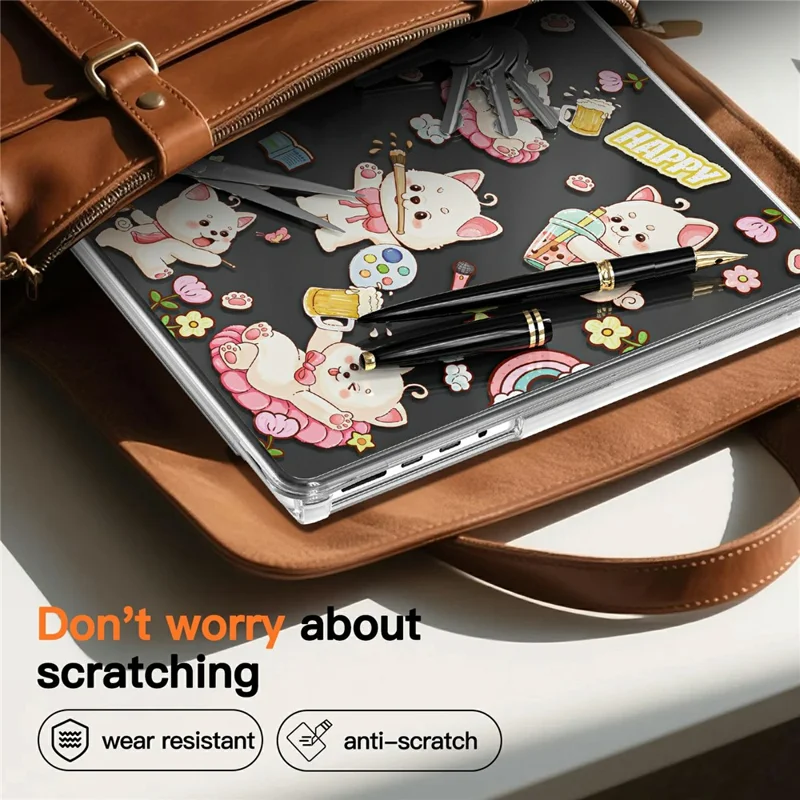 Hülle für Laptop aus PC-TPU mit geprägtem Muster für MacBook Pro 14 Zoll (2024) M4 A3112 A3185 A3401 / (2023) A2779 M2 A2918 A2992 M3 / (2021) A2442 M1 - Hund