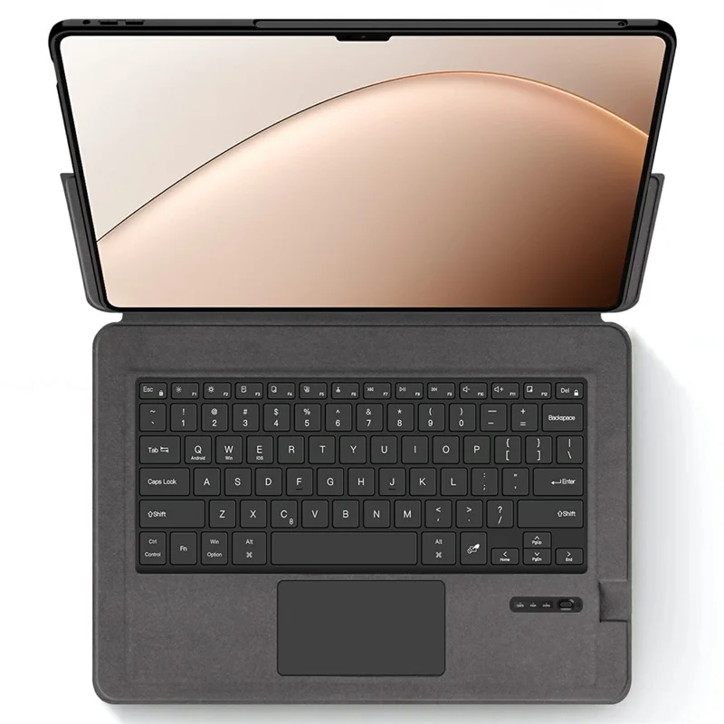 For Xiaomi Pad 7 Ultra Leather Case + Touchpad Bluetooth-Compatible Keyboard with Backlit