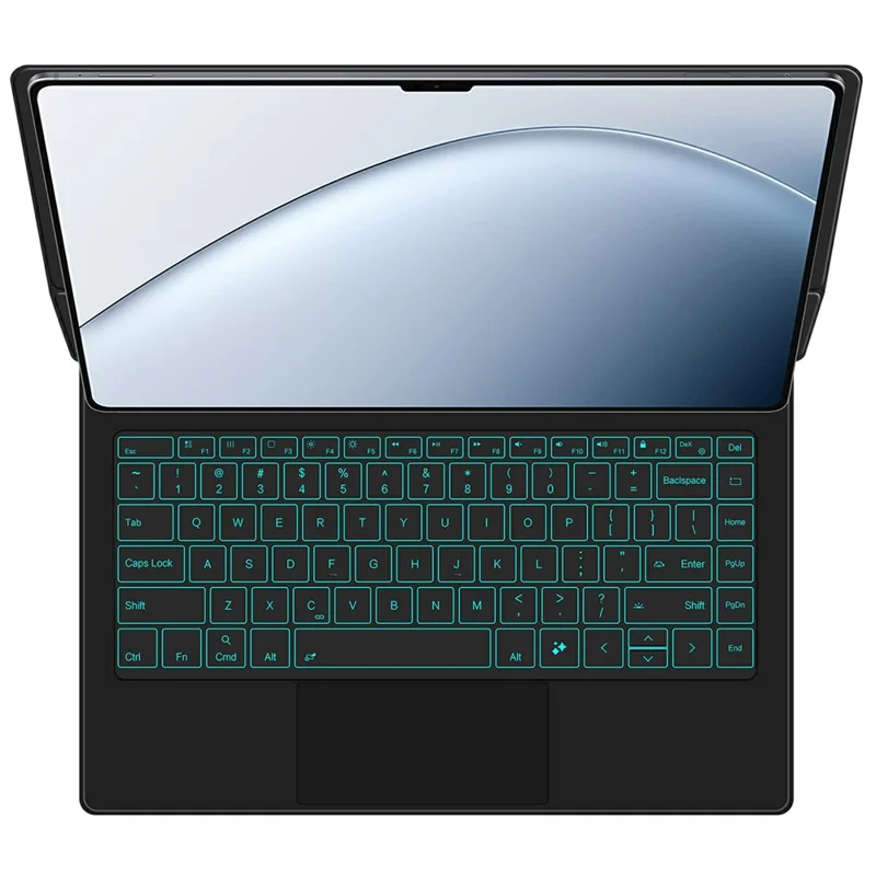 Pour Xiaomi Pad 7 Ultra Clavier magnétique flottant compatible Bluetooth (Français) + Étui en cuir pour tablette - Noir