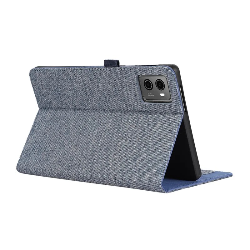 Capa para Lenovo Legion Y700 Gen 4 com Suporte, Porta-cartões, Textura de Tecido, Couro - Azul
