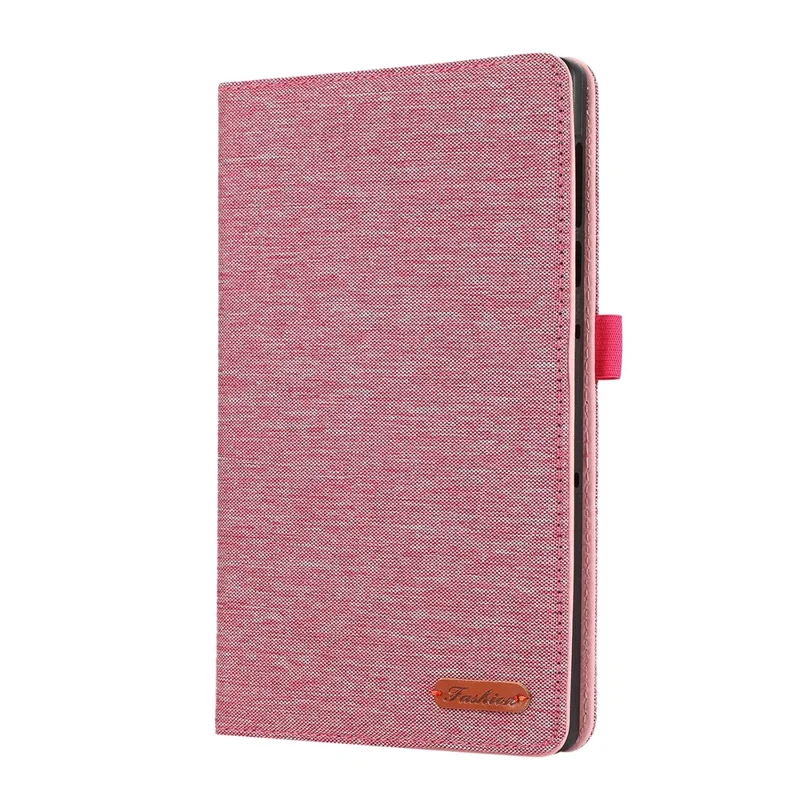 For Lenovo Legion Y700 Gen 4 Case with Stand Card Holder Cloth Texture Leather Tablet Cover - Pink
