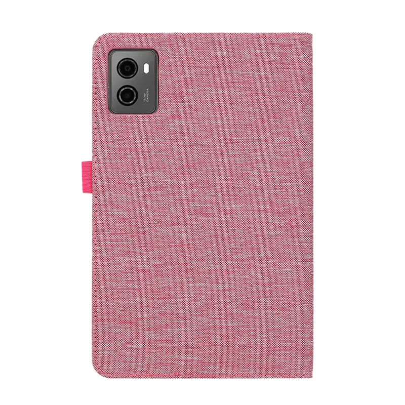 For Lenovo Legion Y700 Gen 4 Case with Stand Card Holder Cloth Texture Leather Tablet Cover - Pink