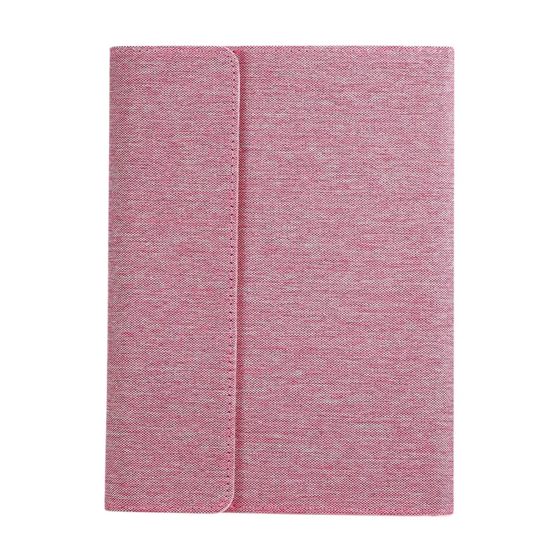 Capa Universal de Couro com Textura de Tecido para Tablet de 7 - 8 Polegadas com Suporte - Rosa