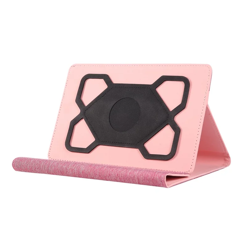 Capa Universal de Couro Texturizado com Suporte para Tablets de 9 - 11 Polegadas - Rosa