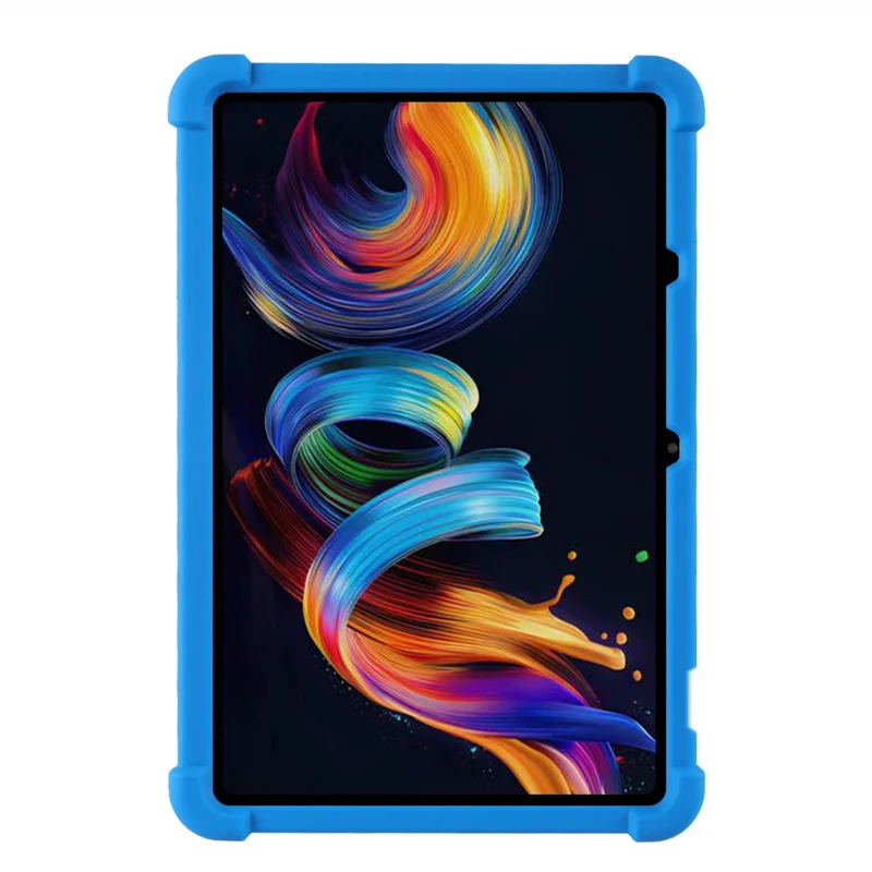 Funda de silicona con soporte para TCL NxtPaper 11 Plus, cubierta protectora resistente - Azul oscuro