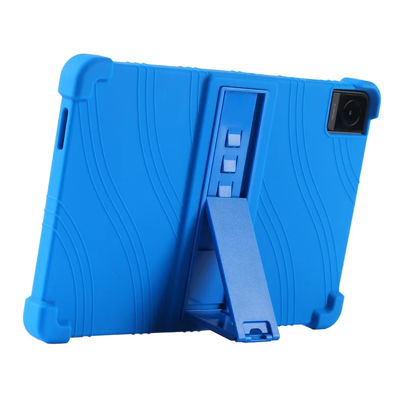 Cover in Silicone per TCL Tab 10L Gen3 / Tab 10L LTE Gen3 / Tab 10L Gen2, Cover Protettivo Resistente con Supporto - Blu Scuro
