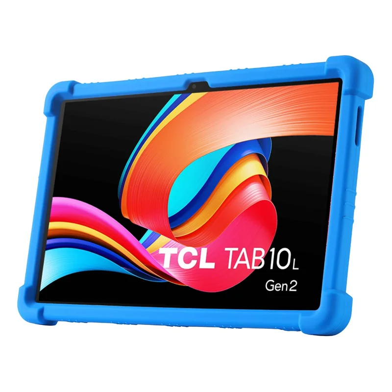 Cover in Silicone per TCL Tab 10L Gen3 / Tab 10L LTE Gen3 / Tab 10L Gen2, Cover Protettivo Resistente con Supporto - Blu Scuro