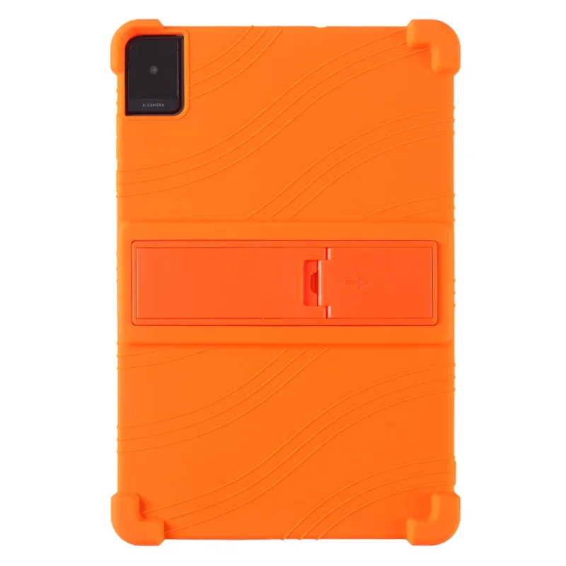 Capa de Silicone para TCL Tab 10L Gen3 / Tab 10L LTE Gen3 / Tab 10L Gen2, Capa Protetora Resistente com Suporte - Laranja