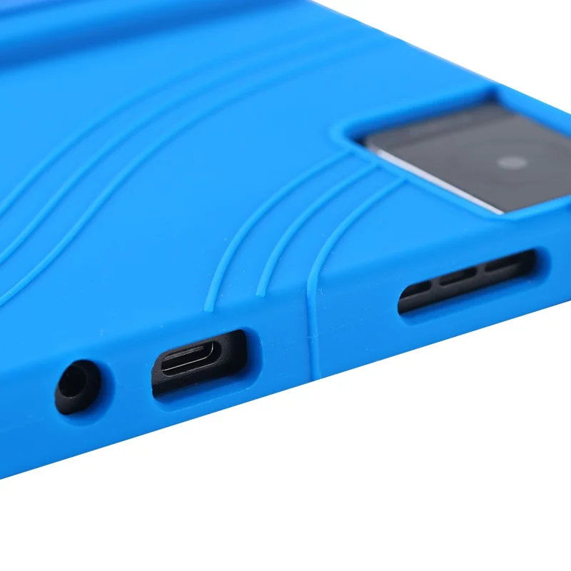 Capa de Silicone para TCL Tab 10L Gen3 / Tab 10L LTE Gen3 / Tab 10L Gen2, Capa Protetora Resistente com Suporte - Laranja