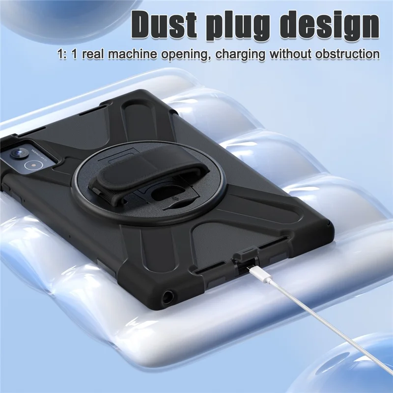 For Lenovo Tab K11 Plus / Zhaoyang K11 B352FU, TB230XC Case Kickstand PC + Silicone Tablet Cover - Black