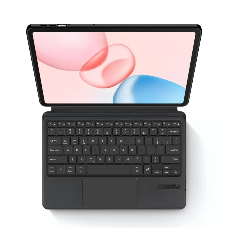 For Honor Pad 10 Leather Case + Touchpad Bluetooth-Compatible Keyboard with Backlit