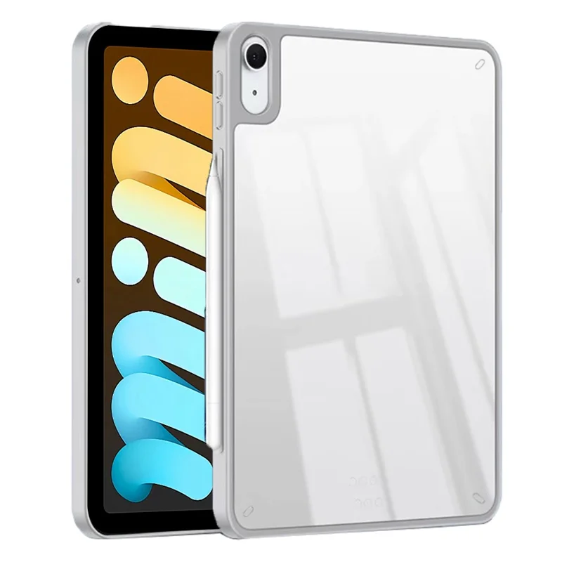 For iPad mini (2024) / (2021) Case TPU + Acrylic + PC Matte Shockproof Tablet Cover - Grey