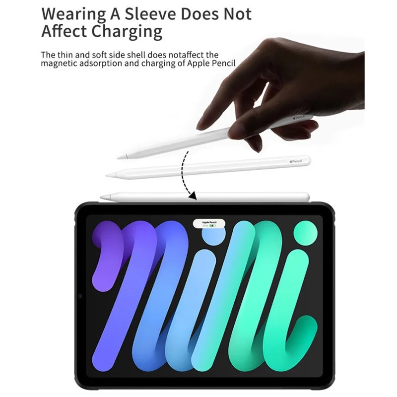 For iPad mini (2024) / (2021) Case TPU + Acrylic + PC Matte Shockproof Tablet Cover - Grey