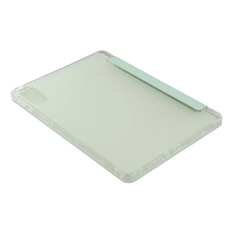 Capa para Xiaomi Redmi Pad 2 com Compartimento para Caneta, Suporte Dobrável em Três Partes, Couro PU+TPU, Capa para Tablet com Ativação/Desativação Automática - Verde Matcha