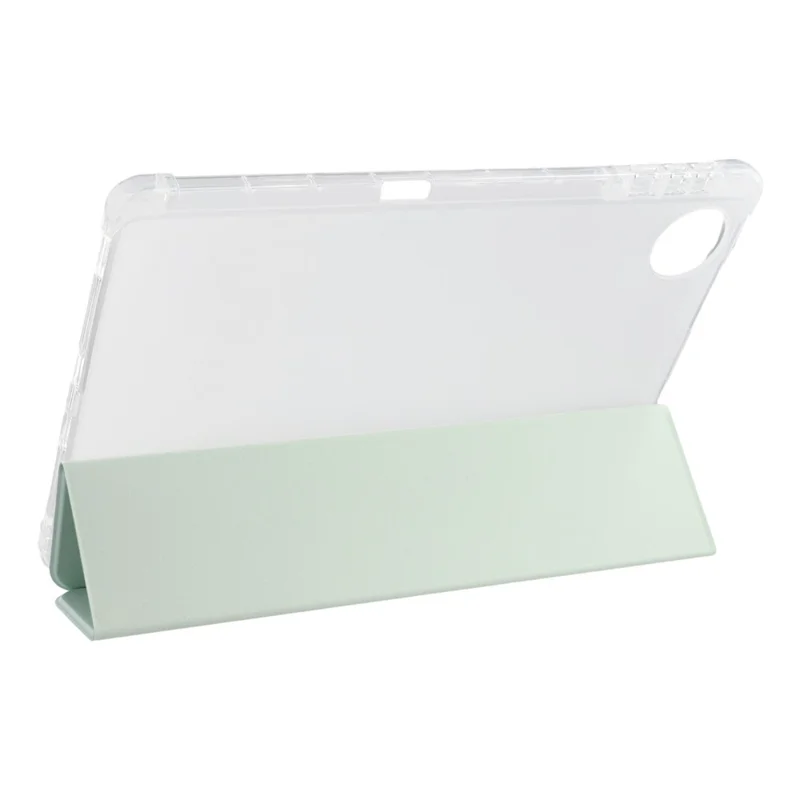 For Honor Pad 10 Case with Pen Slot Tri-Fold Stand PU Leather+TPU Tablet Cover Auto Wake  /  Sleep - Matcha Green