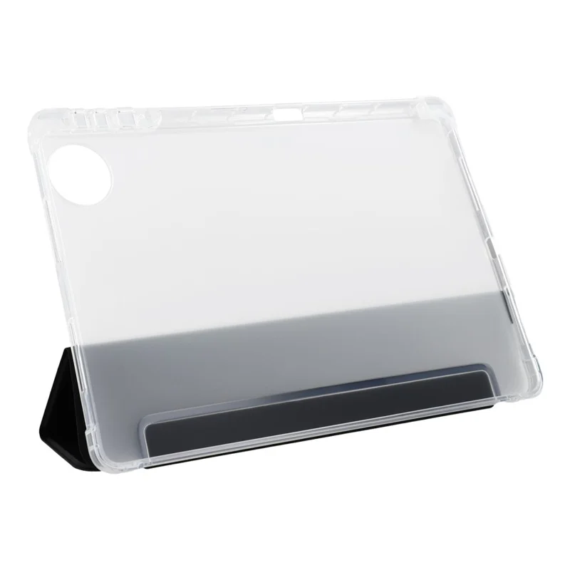 For Honor Pad 10 Case with Pen Slot Tri-Fold Stand PU Leather+TPU Tablet Cover Auto Wake  /  Sleep - Black