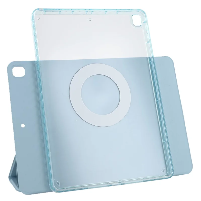 Чехол для планшета iPad 10.2 (2021) / (2020) / (2019) / Air 10.5 дюйма (2019) с функцией складной подставки, магнитной крышкой из кожи - Нежно-голубой