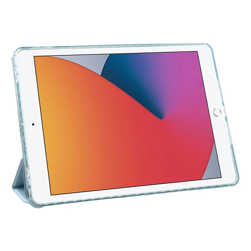 Чехол для планшета iPad 10.2 (2021) / (2020) / (2019) / Air 10.5 дюйма (2019) с функцией складной подставки, магнитной крышкой из кожи - Нежно-голубой