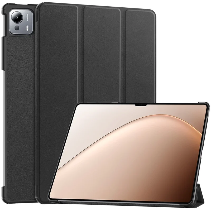 Para Xiaomi Pad 7 Ultra Capa Anti-Queda Capa de Tablet com Suporte de Couro - Preto