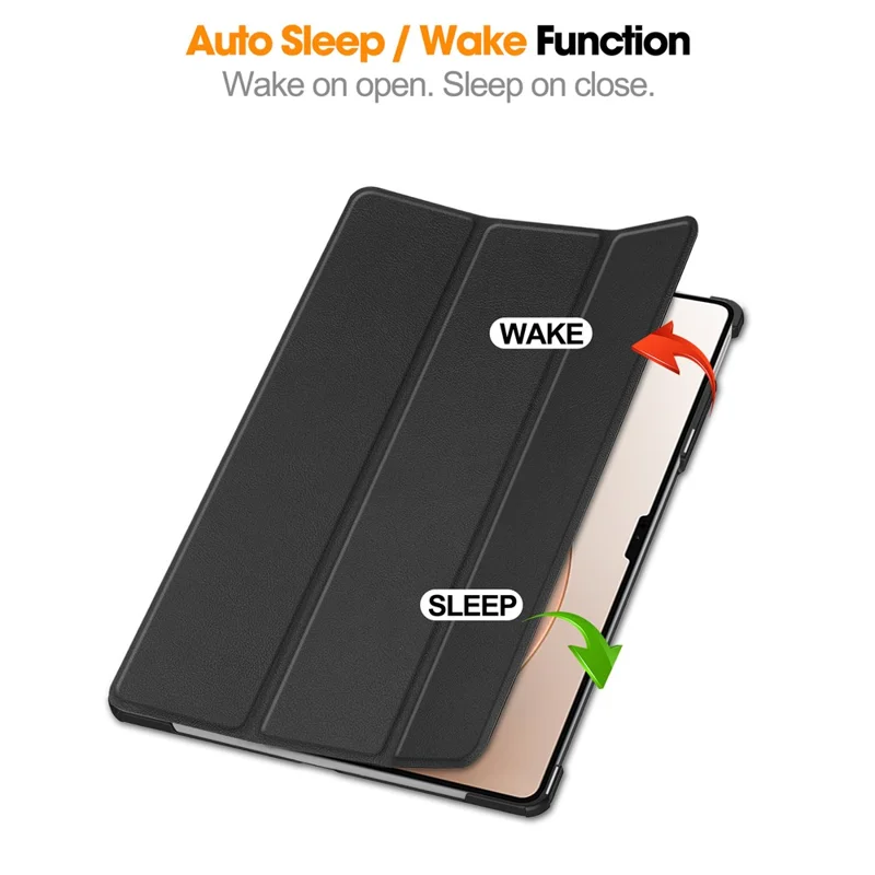 Para Xiaomi Pad 7 Ultra Capa Anti-Queda Capa de Tablet com Suporte de Couro - Preto