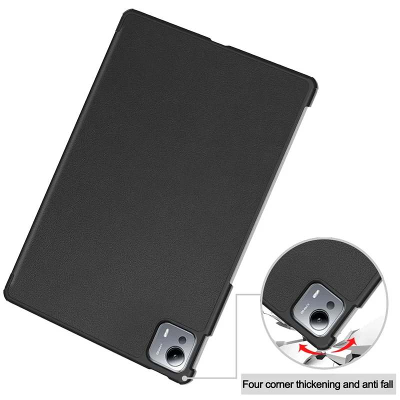 Para Xiaomi Pad 7 Ultra Capa Anti-Queda Capa de Tablet com Suporte de Couro - Preto